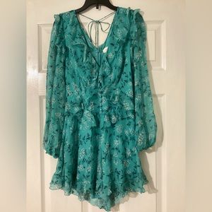 NWOT Zimmermann Moncur Ruffle Floral Playsuit Romper size 0 $650